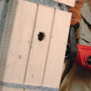 Hand Held Dry Diamond Core Drill Hire in use 2