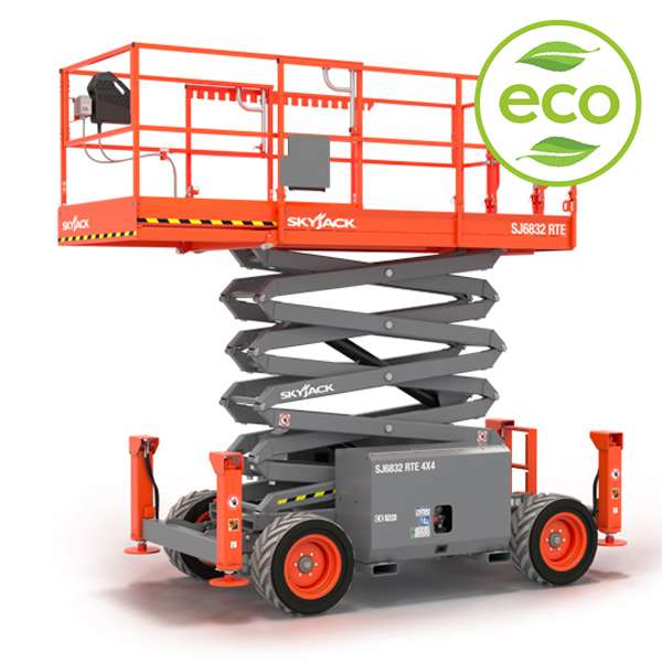 11.75m Electric Rough Terrain Scissor Lift - Skyjack SJ6832RTE