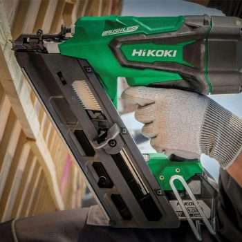 Battery Angled Framing Nail Gun (1st Fix) in use