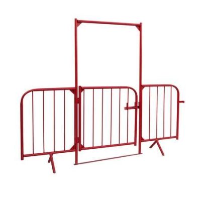 Crowd Barrier Arch Entrance with Gate - Red